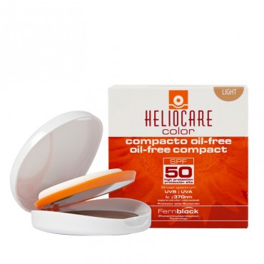 HELIOCARE - Крем-пудра компактная с SPF 50 для ж/кожи (натуральный) Oil Free, 10г